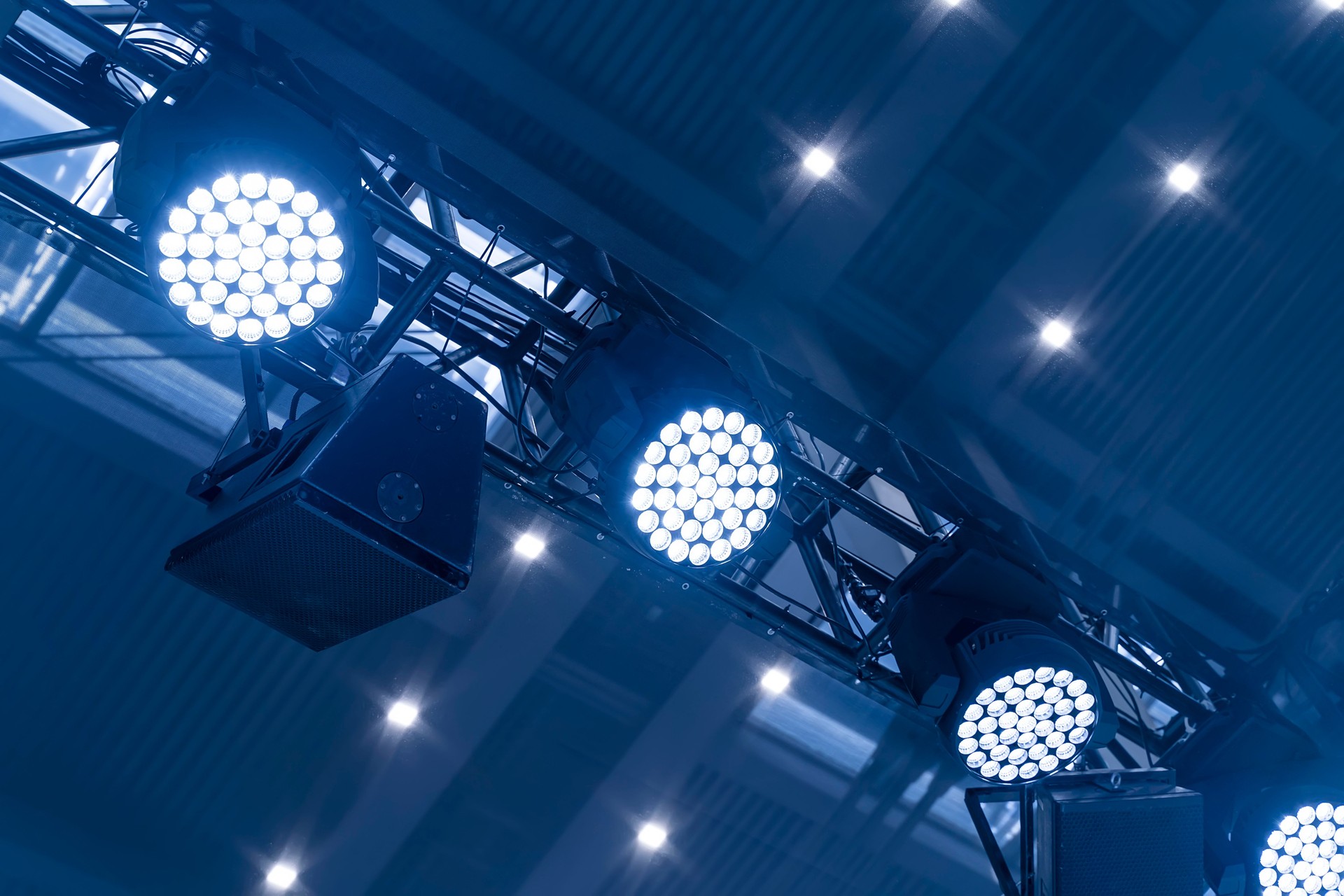 Stage multicolored lighting